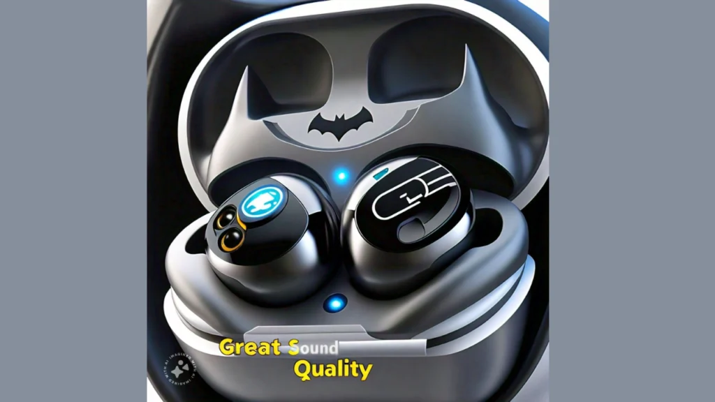 Great Sound Quality of Batman Style Wireless BT Earbuds 